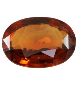 Certified Natural Hessonite Garnet Round Cut Gomed Gemstone 1.26 Ratti