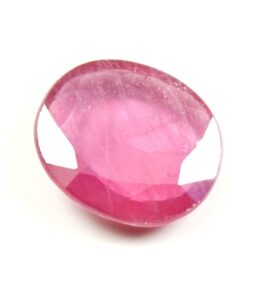 Ruby Burma Unheated Untreated Certified Original  3.3 Ratti Oval Cut Natural Certified Top Red Color Ruby (Manik) Stone