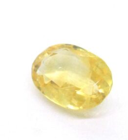 Kalyan Gems Citrine Stone Original Certified Natural Sunehla Gemstone  15.25 Ratti