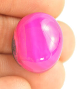 Sulemani Hakik Stone Original Certified Natural Pink Onyx Gemstone 18.65 Carat