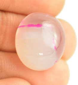 Sulemani Akik Stone Certified Natural Pink Onyx Gemstone 16.1 Carat