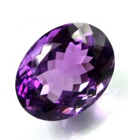 Amethyst Kathela Natural Shining 100% Certified Indian Oval Amethyst Gemstone 8.2 Ratti