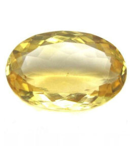 Kalyan Gems Citrine Stone Original Certified Natural Sunehla Golden Gemstone  11.25 Ratti