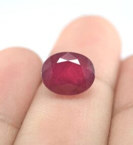 Ruby Manik  Oval Shape Natural  Red Stone Gemstone 6.25 Ratti