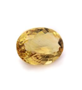 Kalyan Gems Citrine Stone Original Certified Natural Sunehla Golden Gemstone  11.25 Ratti