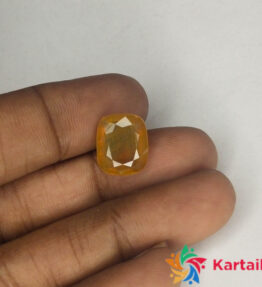 yellow sapphire 6.6 Carat  Certified Natural    Loose Yellow Saaphire Pukhraj