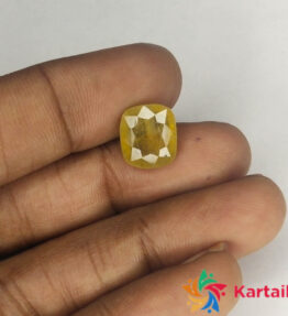 yellow pukhraj stone 6.1 Carat   Loose Yellow Saaphire Pukhraj