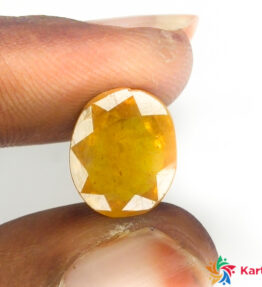 yellow sapphire Gemstone Loose Certified Stone   7.15 Carat oval Shape