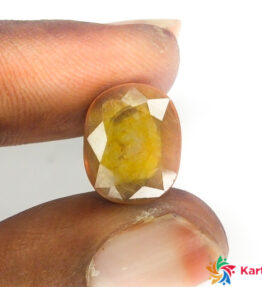 yellow Sapphire gemstone natural 6.65 Carat