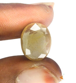 yellow sapphire Gemstone  Certified 7 Carat oval Shape