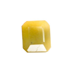 yellow sapphire stone  pukhraj Certified Loose Gems  9.85 Carat emerald Shape