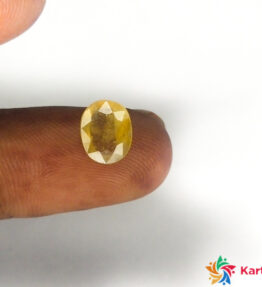 Kalyan Gems pushyaragam stone Original pukhraj Certified Loose Gems online 1.7 Carat oval Shape