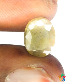 yellow star sapphire  pukhraj Certified Loose Gemstone  3.55 Carat oval Shape