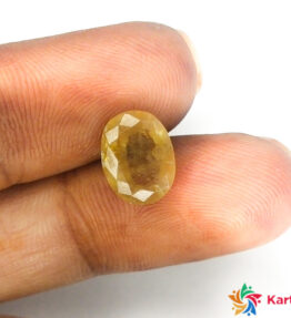 yellow sapphire for sale  pukhraj Certified Loose Gemstone  3.3 Carat oval Shape