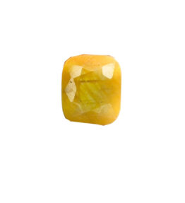 Natural yellow sapphire  pukhraj Certified Loose Gemstone  6.9 Carat cushion Shape