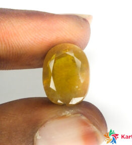 yellow sapphire gemstone   pukhraj Certified Loose Gemstone  10.4 Carat cushion Shape