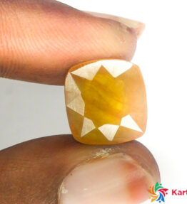 yellow sapphire Gemstone  pukhraj Certified Loose Gemstone  9.75 Carat cushion Shape