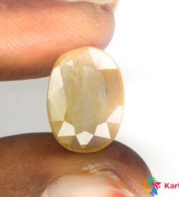 yellow sapphire gemstone  pukhraj Certified Loose Gemstone  8.45 Carat oval Shape