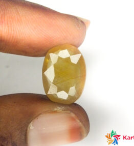 yellow sapphire Gemstone   pukhraj Certified Loose Gemstone 7.9 Carat oval Shape