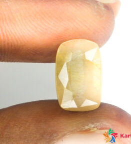 yellow sapphire gemstone 4.95 Carat cushion Shape