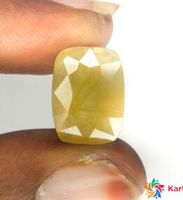 yellow sapphire stone   pukhraj Certified Loose Gemstone  8.85 Carat cushion Shape