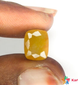 yellow sapphire Gemstone Certified Loose Stone 5.75 Carat cushion Shape