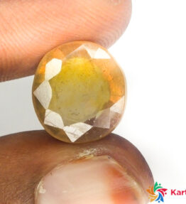 yellow sapphire  pukhraj Certified Loose Gemstone  11.25 Carat round brilliant Shape