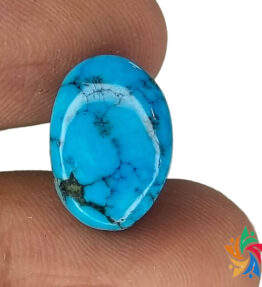 Kalyan Gems Oval Cut blue Turquoise Gemstone Natural AAA+ Quality Loose Firoza Gemstone 8.4 Carat original irani feroza stone