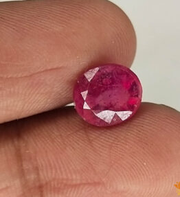 Vaibhav Gems kempu stone rate 3.45 Carat