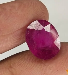 Vaibhav Gems lab certified loose burma ruby 7.6 Carat