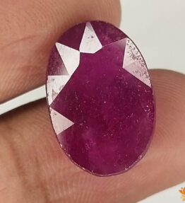 Vaibhav Gems lal manik stone kempu stone 11.3 Carat