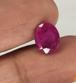 Vaibhav Gems manik ratna stone kempu stone  2.75 Carat