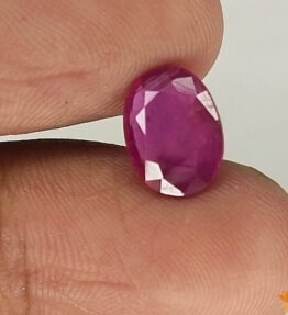 Vaibhav Gems manik rashi stone kempu stone 2.55 Carat