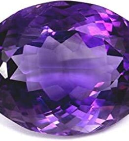 Vaibhav Gems Amethyst Stone Natural Certified Purple Amethyst Stone Oval Cut Gemstone 5.5 Ratti