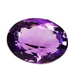 Vaibhav Gems Amethyst Gemstone Natural Certified Original Indian Oval Amethyst   9.3 Ratti