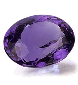 Vaibhav Gems Amethyst Stone Luxurious Oval Shape Certified Purple Color Amethyst Stone Gemstone 2.25 Ratti