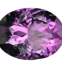 Vaibhav Gems Amethyst Stone Luxurious Oval Shape Certified Purple Color Amethyst Stone Gemstone 6.95 Ratti