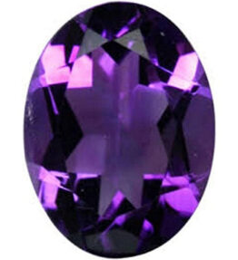 Vaibhav Gems Amethyst Stone Natural Earth Mined Purple Amethyst Stone Oval Cut Gemstone 11 Ratti