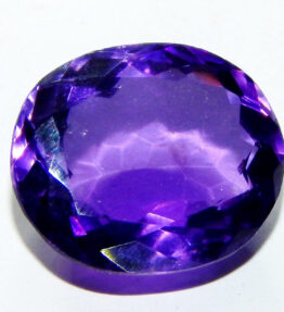 Vaibhav Gems Amethyst Stone Certified Natural Oval Shape Amethyst Stone African Gemstone 4.25 Ratti