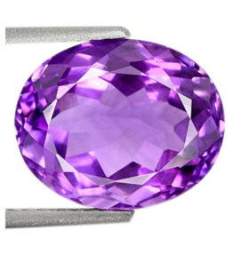 Vaibhav Gems Amethyst Stone Natural Earth Mined Purple Amethyst Gemstone Oval Cut Loose Stone 11.5 Ratti