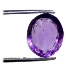 Amethyst Kathela Luxurious Oval Shape African Certified Amethyst Kathela Gemstone 7.2 Ratti