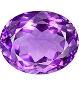 Vaibhav Gems Amethyst Stone Natural Purple Amethyst Stone Stone Oval Cut Gemstone 8.8 Ratti