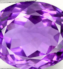 Vaibhav Gems Amethyst Stone Nice Oval Shape Certified African Purple Amethyst Stone Gemstone 9.45 Ratti