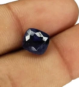 Kalyan Gems Very Nice Looking blue Sapphire neelam  Loose Gemstone 3.9 Carat square  Shape indra neelam