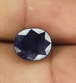 Kalyan Gems blue Sapphire neelam Gemstone Oval Cut   6.1 Carat Oval Shape round blue sapphire