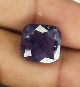 Kalyan Gems Stunning Rare 100% Natural blue Sapphire neelam 9 Carat cushion  Shape neelam stone 8 ratti