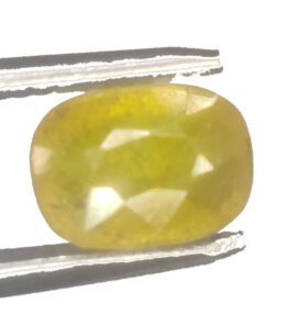 GRA Certified Yellow Sapphire Original Oval Cut Natural Pukhraj 2.40 Carat ( 2.64 Ratti )