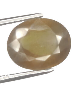 GRA Certified Yellow Sapphire Original Oval Cut Natural Pukhraj 11.40 Carat ( 12.54 Ratti )