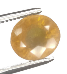 GRA Certified Yellow Sapphire Original Oval Cut Natural Pukhraj 4.50 Carat ( 4.95 Ratti )