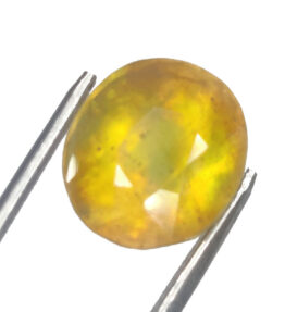 GRA Certified Yellow Sapphire Original Oval Cut Natural Pukhraj 14.45 Carat ( 15.895 Ratti )